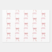 Geburtstagsrosabogen weißes Mädchen Geschenkpapier Set (Vorderseite)