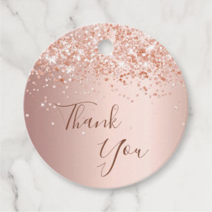 Geburtstagsrot Rose Gold Danke Geschenkanhänger