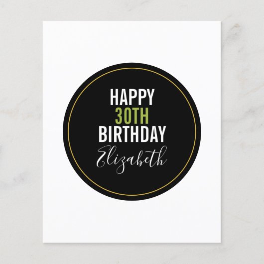 Geburtstagsschablone (Vorderseite)