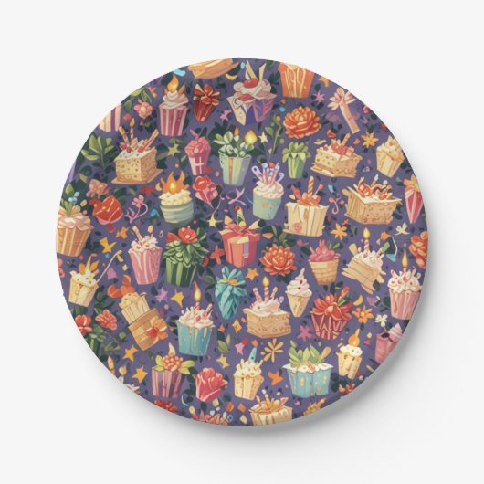 Geburtstagsschild Pappteller (Vorderseite)