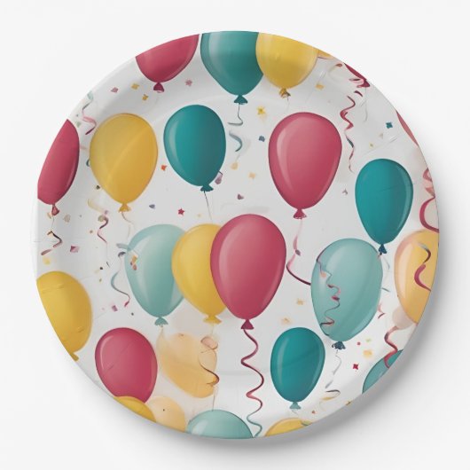 Geburtstagsschild Pappteller (Vorderseite)