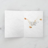 Geburtstagsschmetterling auf Narzisse Karte (Innenseite)