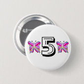 Geburtstagsschmetterling Button (Vorne & Hinten)