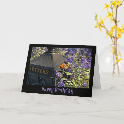 Geburtstagsschmetterling Karte (Gelbe Blume)