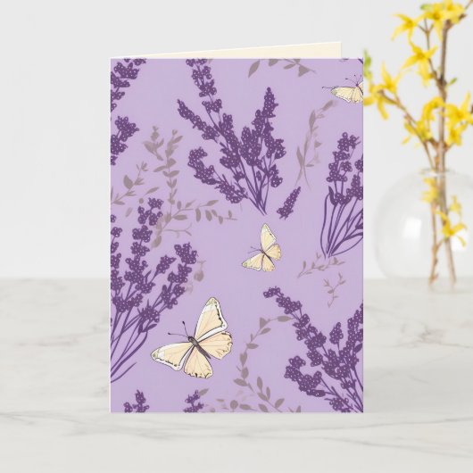 Geburtstagsschrott mit Lavender Karte (Gelbe Blume)