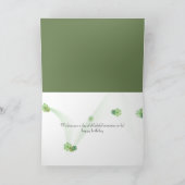 Geburtstagsschwan mit Cygnet im Teich Karte (Innenseite)