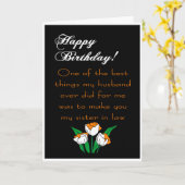 Geburtstagsschwester Karte (Gelbe Blume)