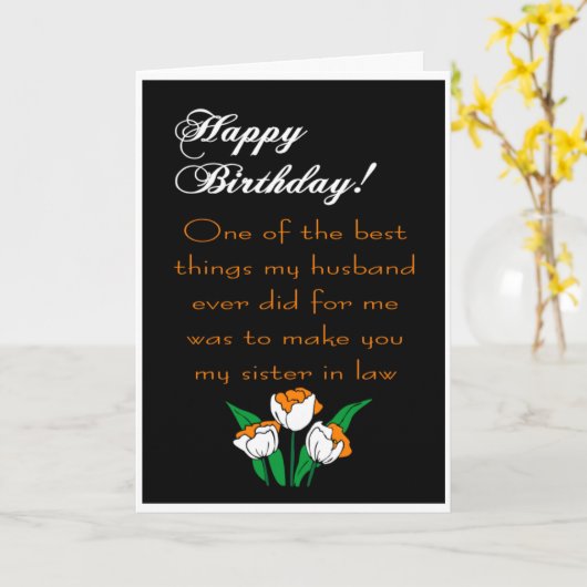 Geburtstagsschwester Karte (Gelbe Blume)