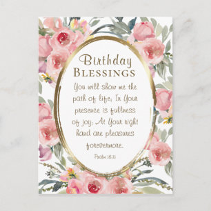 Geburtstagssegen Inspirierend Elegante Blumen Postkarte