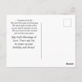 Geburtstagssegmente 6:24-26 Blumengarten Postkarte (Rückseite)