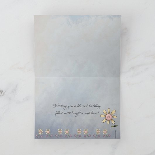 Geburtstagssegmente Blume & Bibelverse Karte (Innenseite)