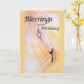 Geburtstagssegmente, religiös karte (Gelbe Blume)