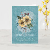 Geburtstagssegmente Wasserfarbige Blume Karte (Gelbe Blume)