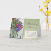 Geburtstagssegnung - Bibelverse Karte (Gelbe Blume)