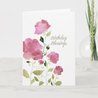 Geburtstagssegnung, Peonies Karte