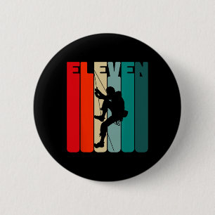 Geburtstagsshirt 11 Jahre Klettern 11. Geburtstag Button