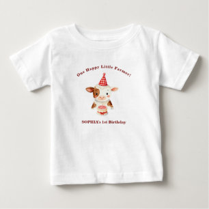 Geburtstagsshirt Bauernhof-Tiere Ein glücklicher k Baby T-shirt
