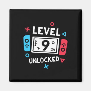 Geburtstagsshirt Junge Level 9 Freigeschaltet Vide Magnet