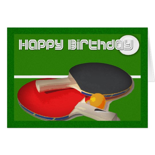 Geburtstagssport Klingeln Pong Tischtennis Karte Zazzle