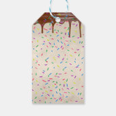 Geburtstagssprinklen auf Schokoladeneisen Geschenkanhänger (Rückseite)