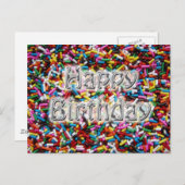 Geburtstagssprinklen Postkarte (Vorne/Hinten)