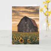 Geburtstagsstall mit Sonnenblumen Karte (Gelbe Blume)