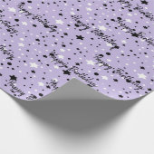Geburtstagssterne auf Lila Geschenkpapier (Ecke)