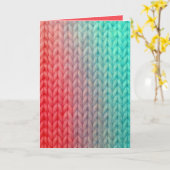 Geburtstagsstrickstiche Karte (Gelbe Blume)