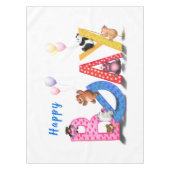 Geburtstagstablette mit Baby Bears Party Tischdecke (Vorderseite)