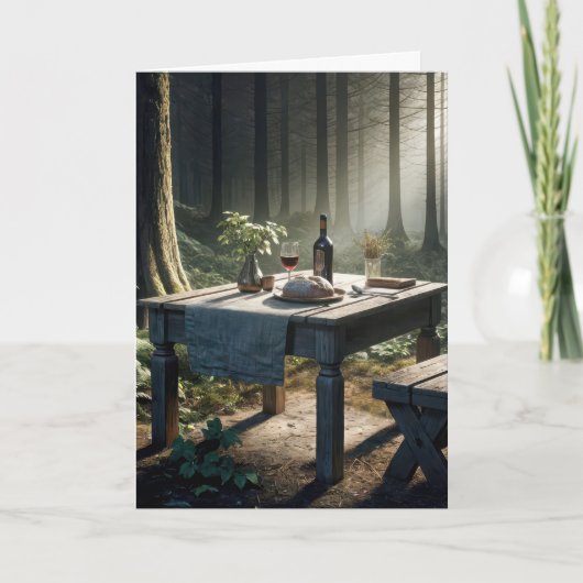 Geburtstagstafel in einem Wald Karte (Vorderseite)