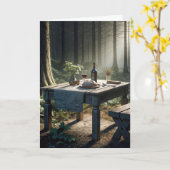 Geburtstagstafel in einem Wald Karte (Gelbe Blume)