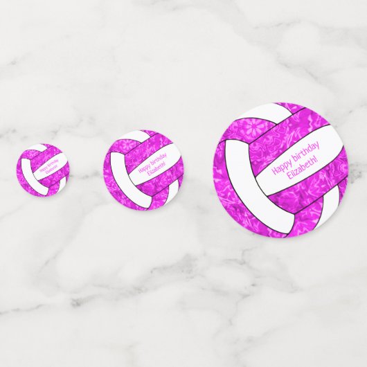 GeburtstagstAngewohnheit von Myrtenvolleyball Konfetti (Vorderseiten)