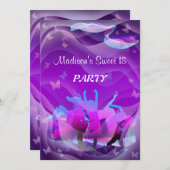 Geburtstagstanz Party Einladung (Vorne/Hinten)