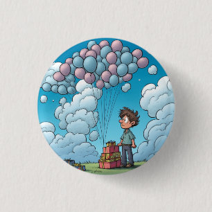 Geburtstagsthema, Luftballon, Feier Button