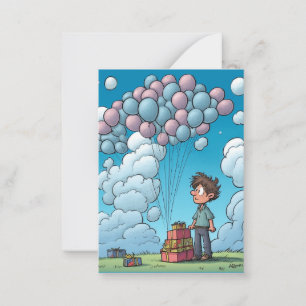Geburtstagsthema, Luftballon, Feier Mitteilungskarte