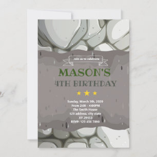 Geburtstagsthema Stone Rock Einladung