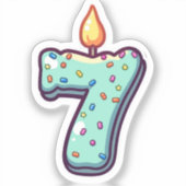 Geburtstagsticker Aufkleber (Vorderseite)