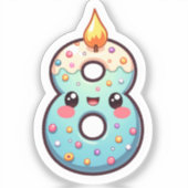 Geburtstagsticker Aufkleber (Vorderseite)