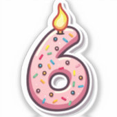 Geburtstagsticker Aufkleber (Vorderseite)