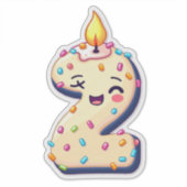 Geburtstagsticker Aufkleber (Vorderseite)