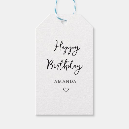 Geburtstagsticker Geschenkanhänger (Vorderseite)