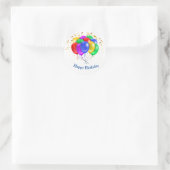 Geburtstagsticker Runder Aufkleber (Tasche)