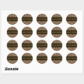 Geburtstagsticker Runder Aufkleber (Blatt)