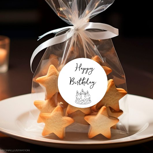 Geburtstagsticker Runder Aufkleber