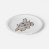 Geburtstagstiersonne Niedliche Kindersonne Geburts Pappteller (Schrägansicht)