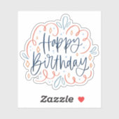 Geburtstagstitel Aufkleber (Blatt)