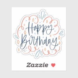 Geburtstagstitel Aufkleber