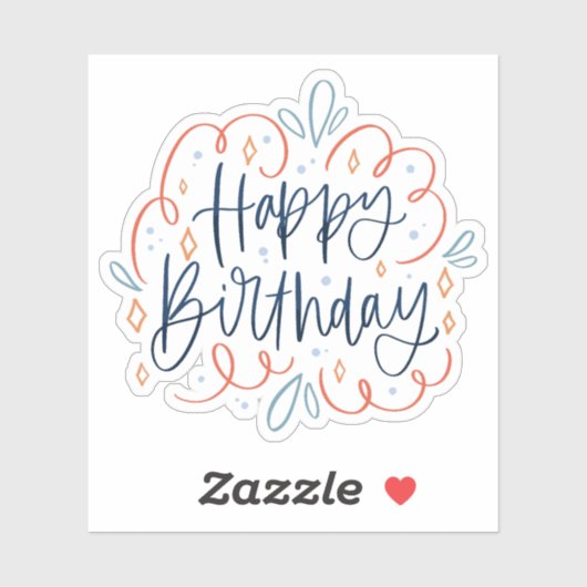 Geburtstagstitel Aufkleber (Blatt)