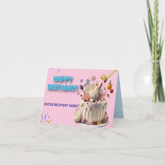 Geburtstagstoast Dankeskarte (Vorderseite)