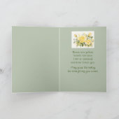 GeburtstagsTochter von Ihren Blume gesegnet Feiertagskarte (Innenseite)
